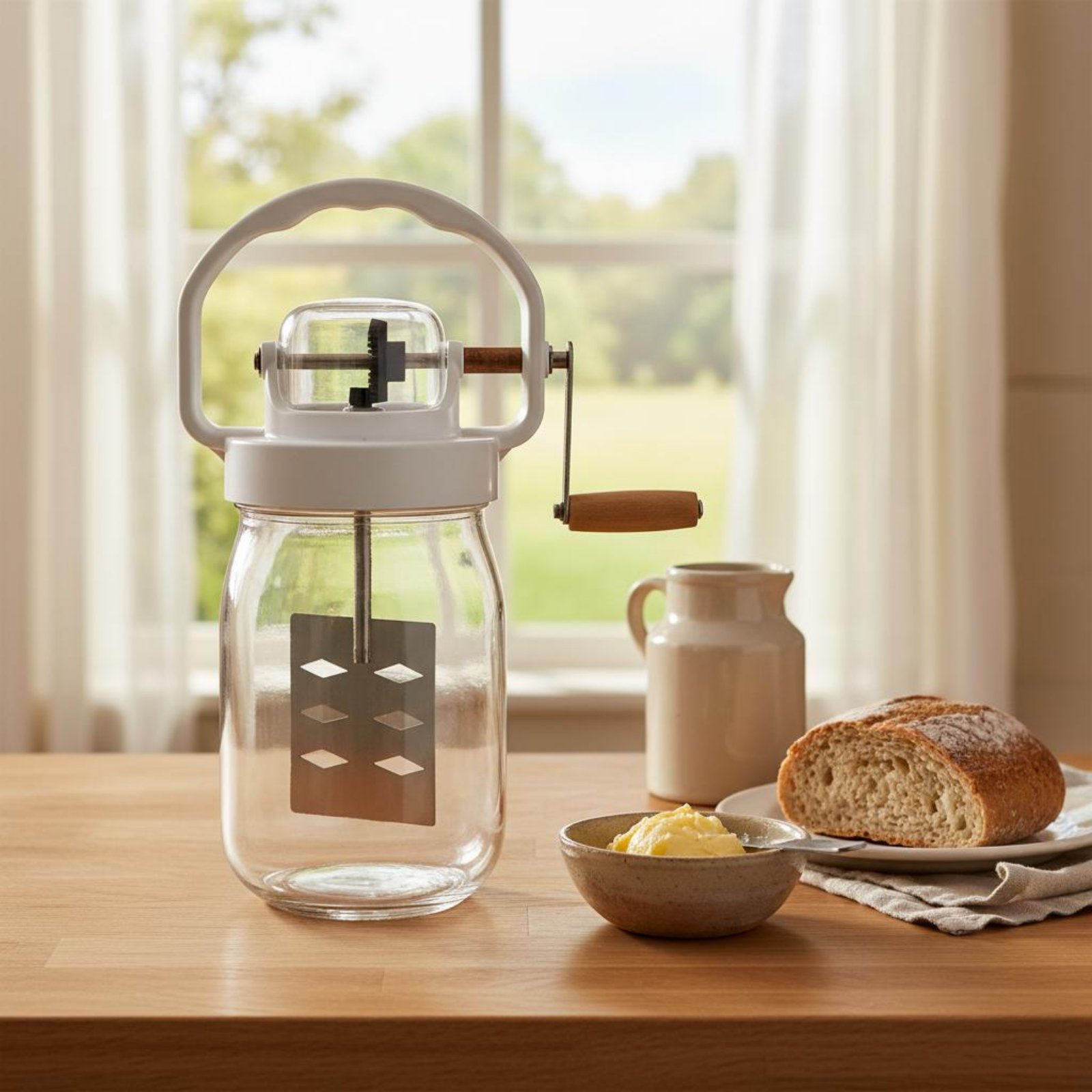 Kitchen Gadgets Mixer - Mantequera Manual Fácil de Limpiar, Generador