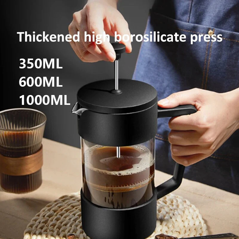 French Press Coffee Maker - Cafetera Francesa de 350/600/1000 ml, Jarra