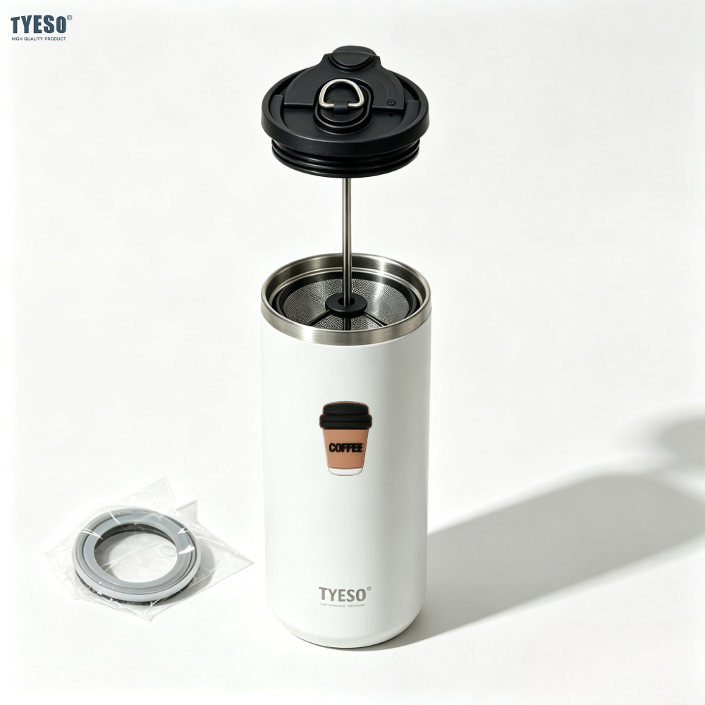 French Press Coffee Maker - Termo Tyeso de 750ml, Prensa Francesa,
