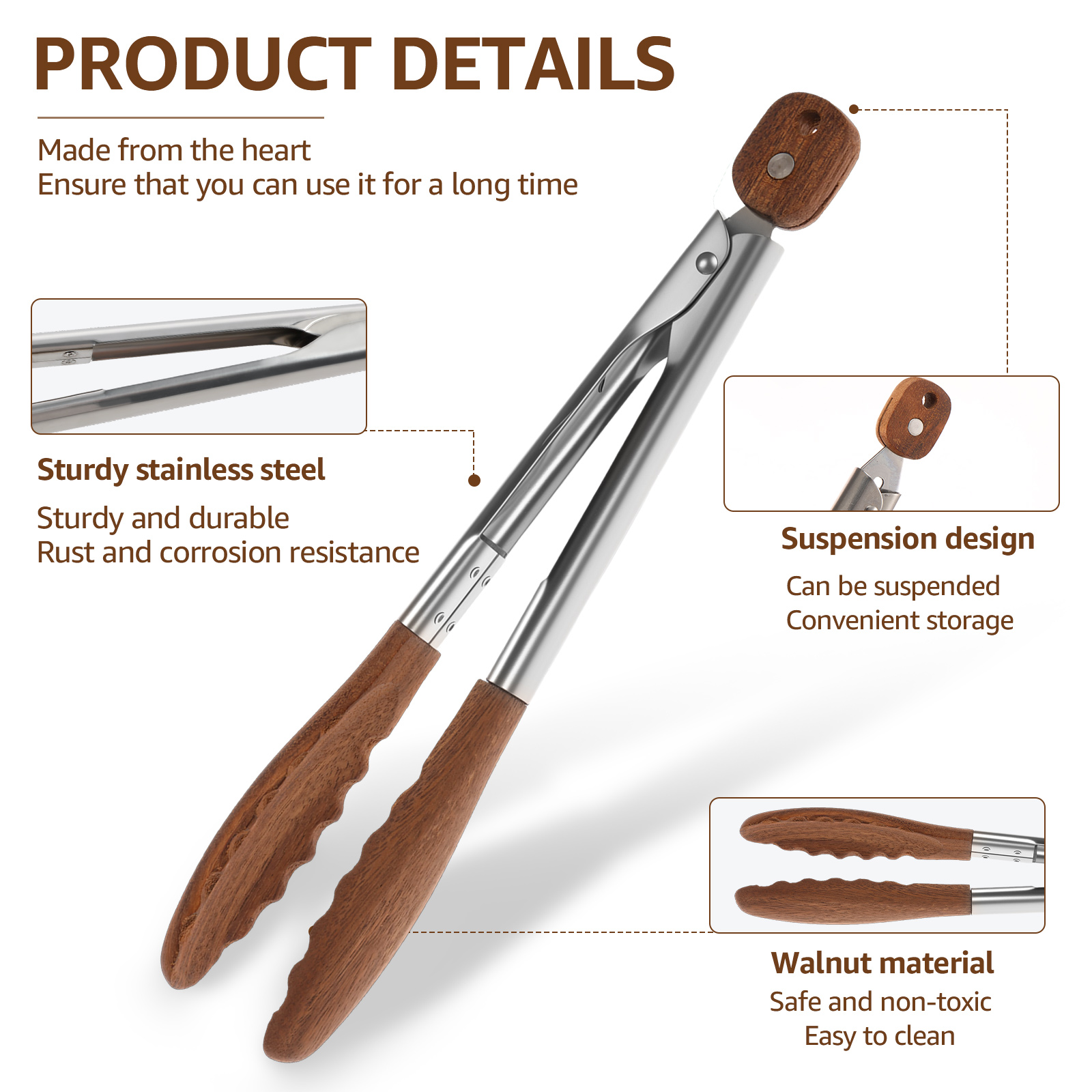 Pinzas para alimentos de mader - Kitchen Gadgets Sale reseña y precio